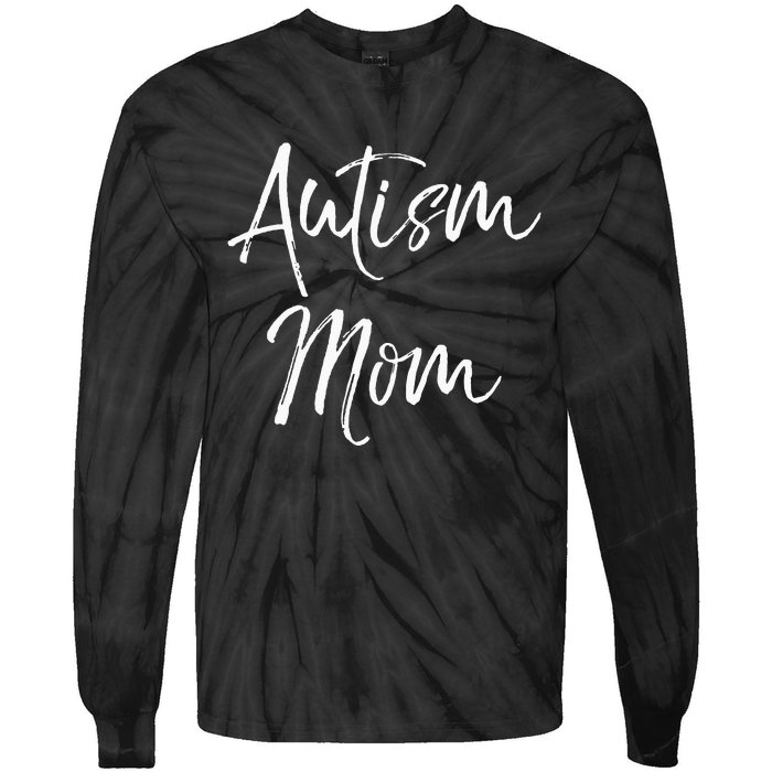 funny Mom of Boys Autism Gift Idea for Mother's Day Tie-Dye Long Sleeve Shirt