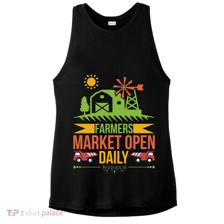 Farmers Market Open Daily Ladies PosiCharge Tri-Blend Wicking Tank