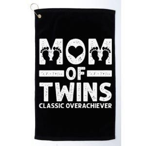 Funny Mom Of Twins Classic Overachiever Cool Twin Mom Gift Platinum Collection Golf Towel