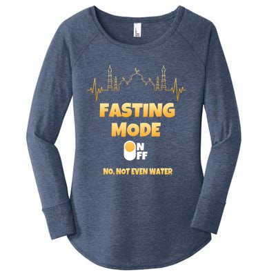 Fasting Mode On Not Even Water Ramadan Gift Women's Perfect Tri Tunic Long Sleeve Shirt