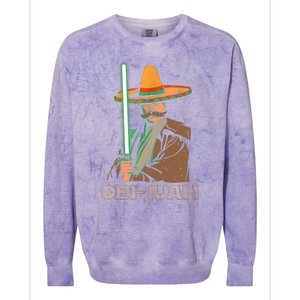 Funny Mexican Obi Juan Movie Parody Nerd Cinco De Mayo Gift Colorblast Crewneck Sweatshirt