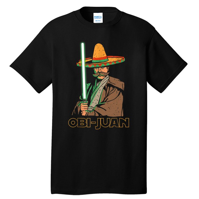 Funny Mexican Obi Juan Movie Parody Nerd Cinco De Mayo Gift Tall T-Shirt