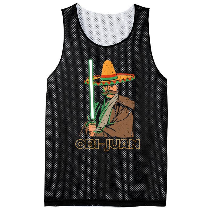 Funny Mexican Obi Juan Movie Parody Nerd Cinco De Mayo Gift Mesh Reversible Basketball Jersey Tank