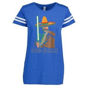 Funny Mexican Obi Juan Movie Parody Nerd Cinco De Mayo Gift Enza Ladies Jersey Football T-Shirt