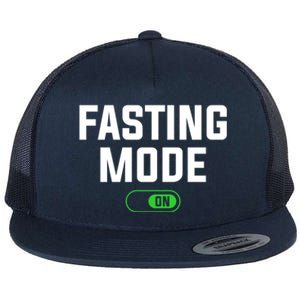 Fasting Mode On Weight Loss Workout Diet Gift Flat Bill Trucker Hat