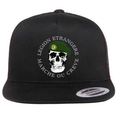 Foreign Marche Ou Creve Flat Bill Trucker Hat