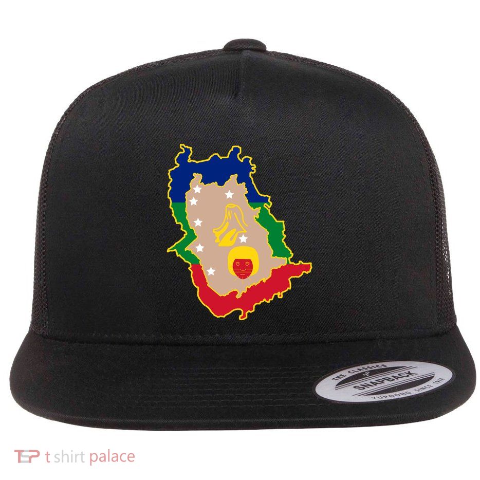 Flag Map Of Amazonas Venezuela Gift Flat Bill Trucker Hat