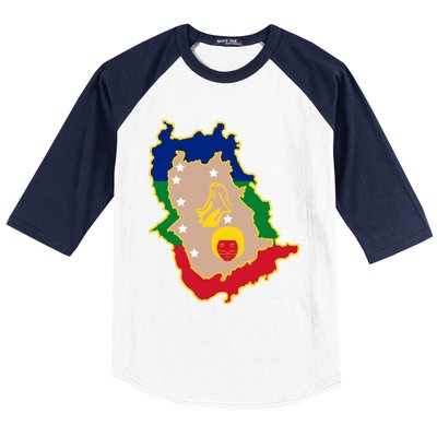 Flag Map Of Amazonas Venezuela Gift Baseball Sleeve Shirt