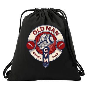 Funny MMA Old Man Boxing Club Combat Sports Drawstring Bag