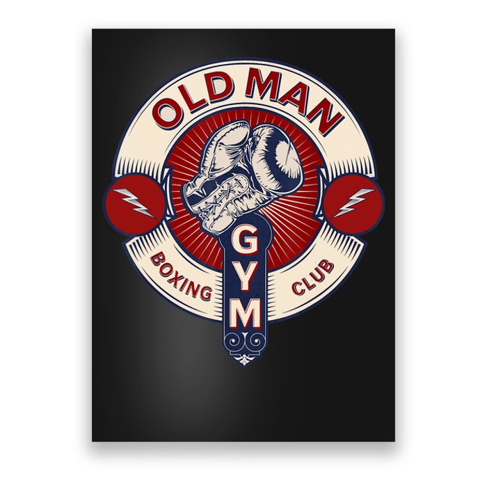 Funny MMA Old Man Boxing Club Combat Sports Poster