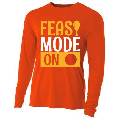 Feast Mode On Thanksgiving Turkey Day Gift Cooling Performance Long Sleeve Crew