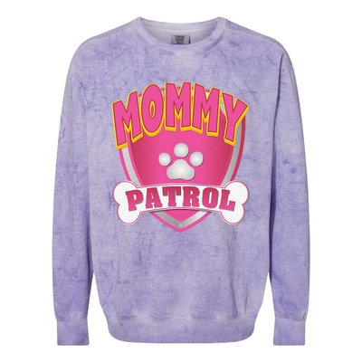 Funny Mommy Of The Birthday Girl Dog Paw Mom Matching Gift Colorblast Crewneck Sweatshirt