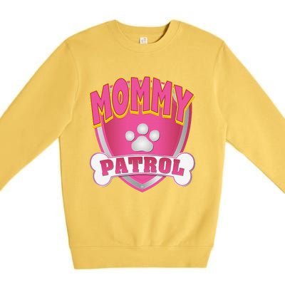 Funny Mommy Of The Birthday Girl Dog Paw Mom Matching Gift Premium Crewneck Sweatshirt