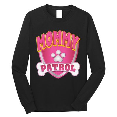 Funny Mommy Of The Birthday Girl Dog Paw Mom Matching Gift Long Sleeve Shirt