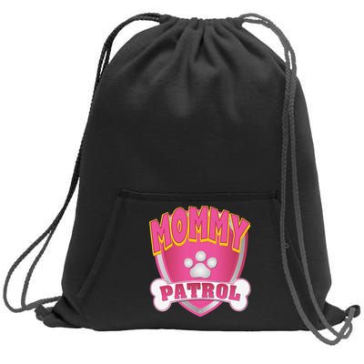 Funny Mommy Of The Birthday Girl Dog Paw Mom Matching Gift Sweatshirt Cinch Pack Bag