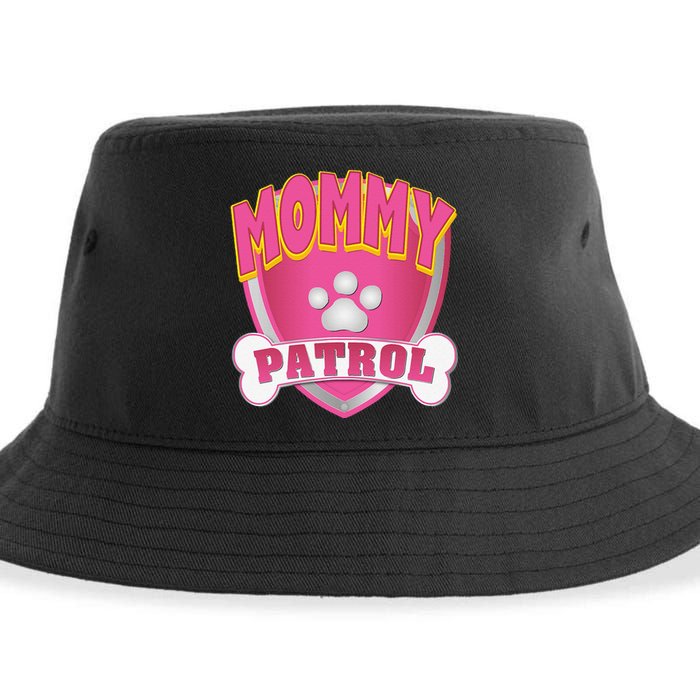 Funny Mommy Of The Birthday Girl Dog Paw Mom Matching Gift Sustainable Bucket Hat