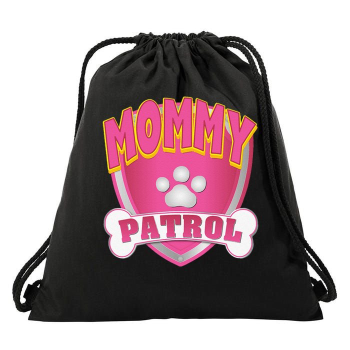 Funny Mommy Of The Birthday Girl Dog Paw Mom Matching Gift Drawstring Bag