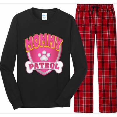 Funny Mommy Of The Birthday Girl Dog Paw Mom Matching Gift Long Sleeve Pajama Set