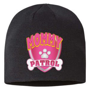 Funny Mommy Of The Birthday Girl Dog Paw Mom Matching Gift Sustainable Beanie