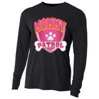 Funny Mommy Of The Birthday Girl Dog Paw Mom Matching Gift Cooling Performance Long Sleeve Crew