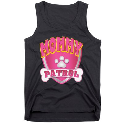 Funny Mommy Of The Birthday Girl Dog Paw Mom Matching Gift Tank Top