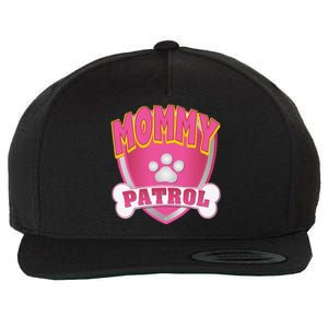 Funny Mommy Of The Birthday Girl Dog Paw Mom Matching Gift Wool Snapback Cap