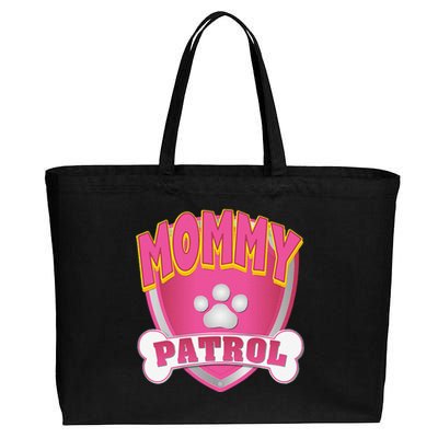 Funny Mommy Of The Birthday Girl Dog Paw Mom Matching Gift Cotton Canvas Jumbo Tote