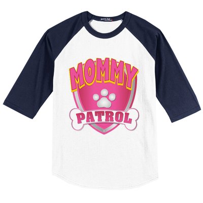 Funny Mommy Of The Birthday Girl Dog Paw Mom Matching Gift Baseball Sleeve Shirt