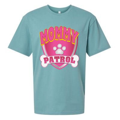 Funny Mommy Of The Birthday Girl Dog Paw Mom Matching Gift Sueded Cloud Jersey T-Shirt