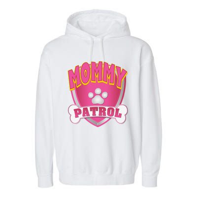 Funny Mommy Of The Birthday Girl Dog Paw Mom Matching Gift Garment-Dyed Fleece Hoodie