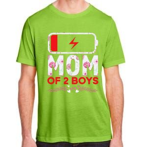 Funny Mom Of 2 From Son Mothers Day Birthday Adult ChromaSoft Performance T-Shirt