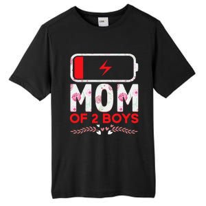 Funny Mom Of 2 From Son Mothers Day Birthday Tall Fusion ChromaSoft Performance T-Shirt