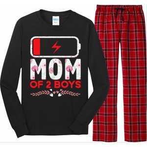 Funny Mom Of 2 From Son Mothers Day Birthday Long Sleeve Pajama Set