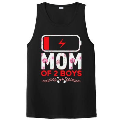 Funny Mom Of 2 From Son Mothers Day Birthday PosiCharge Competitor Tank