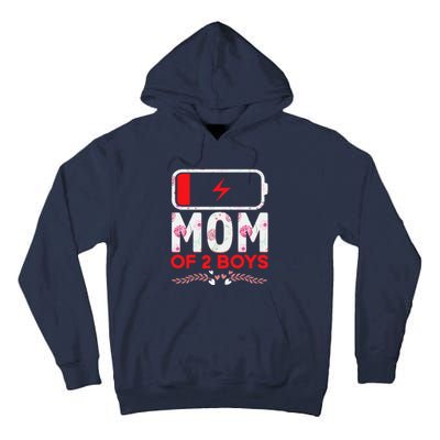 Funny Mom Of 2 From Son Mothers Day Birthday Tall Hoodie