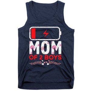 Funny Mom Of 2 From Son Mothers Day Birthday Tank Top