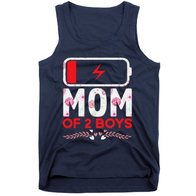 Funny Mom Of 2 From Son Mothers Day Birthday Tank Top