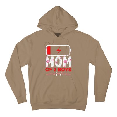 Funny Mom Of 2 From Son Mothers Day Birthday Hoodie