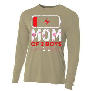 Funny Mom Of 2 From Son Mothers Day Birthday Cooling Performance Long Sleeve Crew