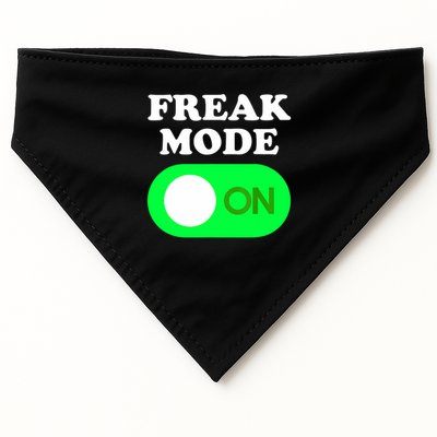 FREAK MODE ON - Funny Power Button Freaky Viral Slang Meme  USA-Made Doggie Bandana