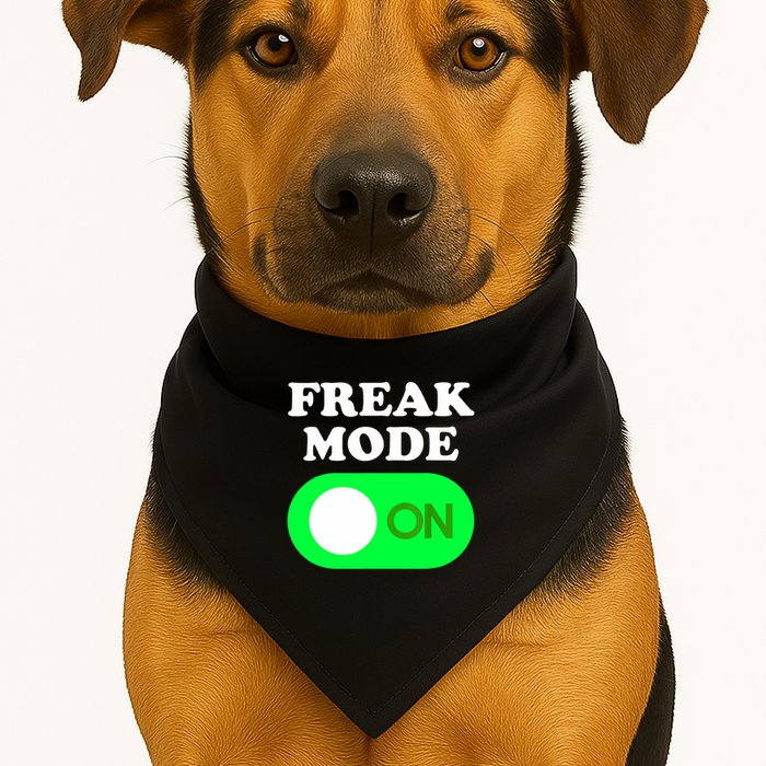 FREAK MODE ON - Funny Power Button Freaky Viral Slang Meme  USA-Made Doggie Bandana