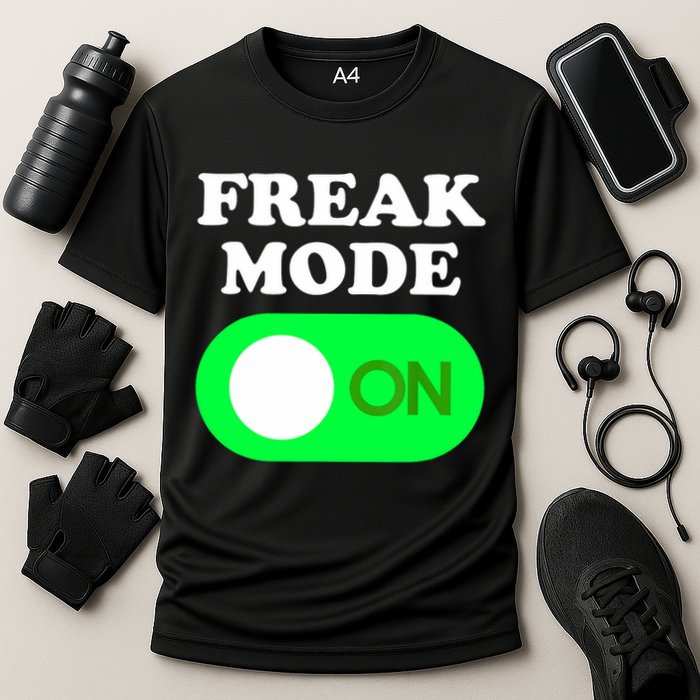 FREAK MODE ON - Funny Power Button Freaky Viral Slang Meme  Performance Shirt