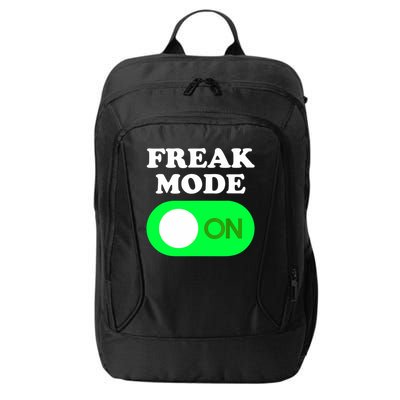 FREAK MODE ON - Funny Power Button Freaky Viral Slang Meme  City Backpack