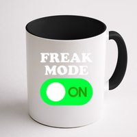 FREAK MODE ON - Funny Power Button Freaky Viral Slang Meme  Mug