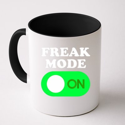 FREAK MODE ON - Funny Power Button Freaky Viral Slang Meme  Mug