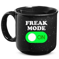 FREAK MODE ON - Funny Power Button Freaky Viral Slang Meme  15oz Campfire Ceramic Mug