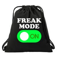 FREAK MODE ON - Funny Power Button Freaky Viral Slang Meme  Drawstring Bag