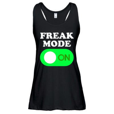 FREAK MODE ON - Funny Power Button Freaky Viral Slang Meme  Ladies Essential Flowy Tank