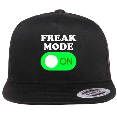 FREAK MODE ON - Funny Power Button Freaky Viral Slang Meme  Flat Bill Trucker Hat