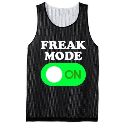 FREAK MODE ON - Funny Power Button Freaky Viral Slang Meme  Mesh Reversible Basketball Jersey Tank